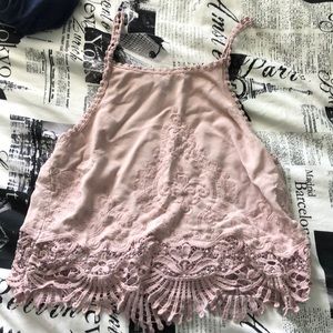 Kendall and Kylie pale pink tank top